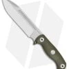 Kizer Cutlery Drop Bear Fix 7 Fixed Blade Knife Green Micarta (6.5" Stonewash)