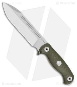 Kizer Cutlery Drop Bear Fix 7 Fixed Blade Knife Green Micarta (6.5" Stonewash)