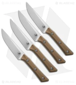 4.5 STEAK KNIFE SET STONEWASH STANDARD COYOTE TAN G-10