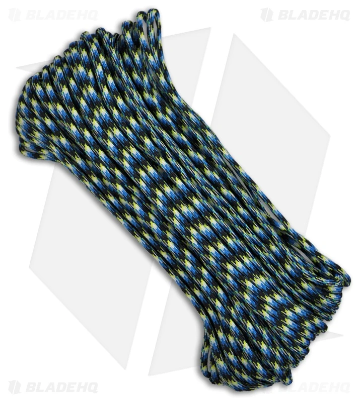 Blue Snake 550 Paracord Nylon Braided 7-Strand Core (100') USA 1 Blue Snake 550 Paracord Nylon Braided 7-Strand Core (100') USA