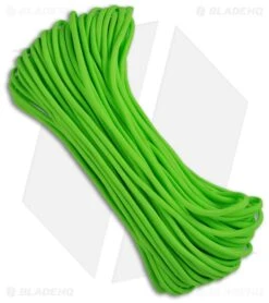 Neon Green 550 Paracord Nylon Braided 7-Strand Core (100') USA