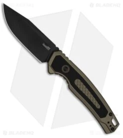 Kershaw Launch 21 Tactical Automatic Knife FDE Al + Black G-10 (3.4" Black M4)