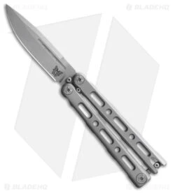 Benchmade 82 Laro Bali-Song MagnaCut Butterfly Knife Gray Titanium (3.6" SW)