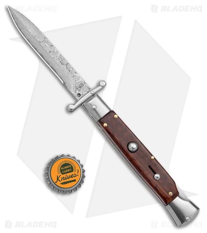 AKC World Swinguard 9" Snakewood (Damascus Bayonet Blade) 4 AKC World Swinguard 9" Snakewood (Damascus Bayonet Blade) - Image 4