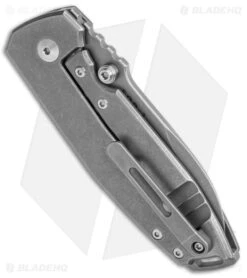 BRNLY SQD-2 Frame Lock Knife BB/SW Titanium (3" Stonewash/BB) -Knives Store BRNLY SQD FL Ti SW BHQ 138378 jr side large