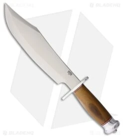 Bark River Shining Mountain Bowie Fixed Blade Natural Micarta (10.5" Satin)