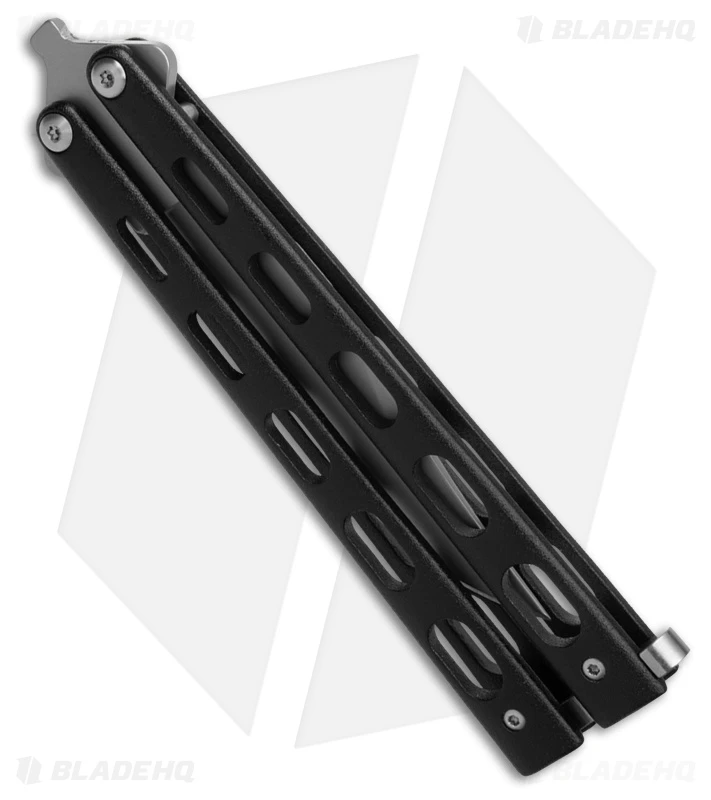Bear & Son 114B Large Butterfly Knife Black (4" Satin) 2 Bear & Son 114B Large Butterfly Knife Black (4" Satin) - Image 2