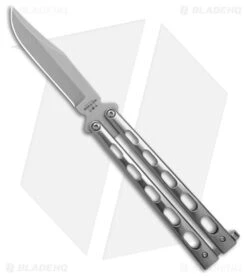 Bear &Son Clip Point Butterfly Knife Stainless Steel(4.1" Bead Blast) SS14