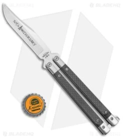 Bear & Son 30th Anniversary Butterfly Knife Carbon Fiber (5" Satin) CF17-S35 -Knives Store Bear and Son 30th Anniversary Butterfly CF 17 CF Satin BHQ 121781 jr bottlecap large