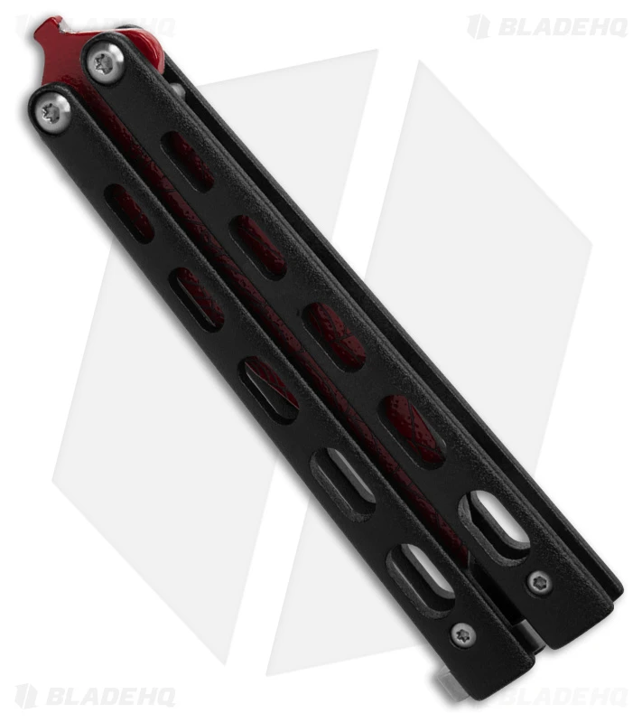 Bear And Son Widow Series Butterfly Knife Black (3.2" Red) 3 Bear And Son Widow Series Butterfly Knife Black (3.2" Red) - Image 3