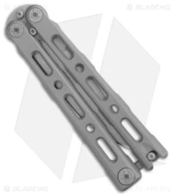 Benchmade 82 Laro Bali-Song MagnaCut Butterfly Knife Gray Titanium (3.6" SW) -Knives Store Benchmade 82 Laro Bali Song MagnaCut Butterfly Knife Gray Titanium SW BHQ 199918 kr side large