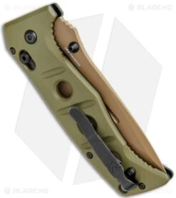 Benchmade Adamas AXIS Lock Knife Olive G-10 (3.8" FE) 275FE-2 -Knives Store Benchmade Adamas AXIS Lock Olive G 10 FDE 275FE 2 BHQ 118562 jr side large