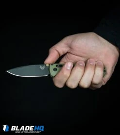 Benchmade Bugout AXIS Lock Knife Blue (3.24" Satin) 535 -Knives Store Benchmade Bugout AXIS Lock Knife Ranger Green Gray 535GRY 1 BHQ 83828 kp in hand web large