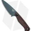 Benchmade Dacian Knife + Leather Sheath Brown Canvas Micarta (3.5" BT Cerakote)