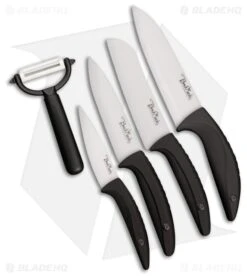 Benchmark Kitchen 5-Piece Black Ceramic Knife Set