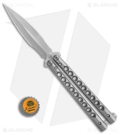 Biegler Bladeworks Custom Rockstyle Dagger Balisong Knife Ti (4.5" Satin) -Knives Store Biegler Bladeworks Double Edge Bali BHQ 86193 er bottlecap large