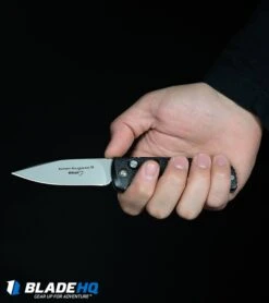 Boker Kalashnikov Limited Edition Dagger Automatic Knife (3.25" Damascus) -Knives Store Boker Kalashnikov Automatic Knife Black Bead Blast KALS74 BHQ 0103 kp in hand web large