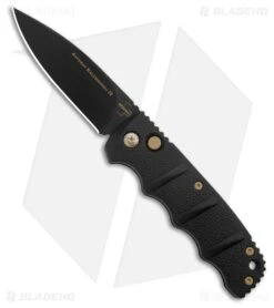 Boker Kalashnikov Drop Point Automatic Knife Bronze Accents (3.25" Black D2)
