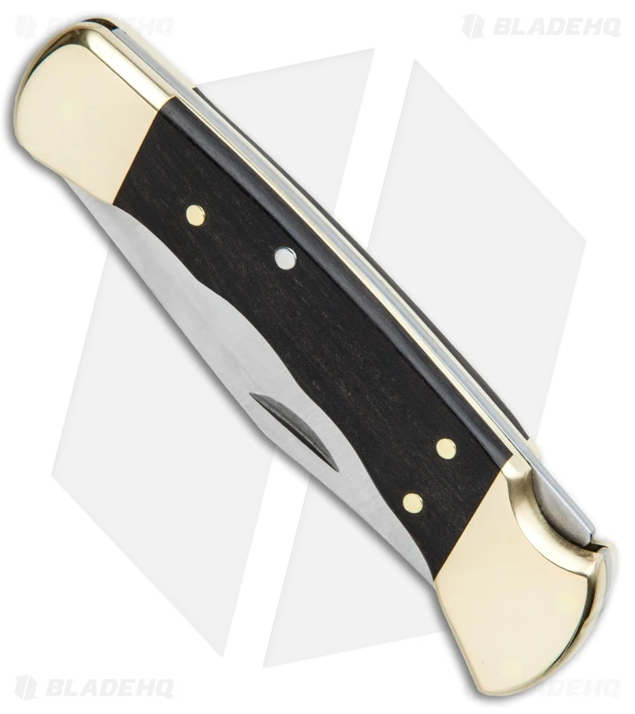 Buck Knives Buck 110 Folding Hunter Finger Grooved Knife Ebony (3.75" Satin) 0110BRSFG 2 Buck Knives Buck 110 Folding Hunter Finger Grooved Knife Ebony (3.75" Satin) 0110BRSFG - Image 2