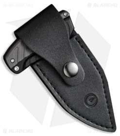 CIVIVI Typhoeus Fixed Blade Knife Black/Gray Aluminum (2.3" Bead Blast) C21036-3 -Knives Store C21036 3 side large