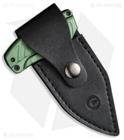 CIVIVI Typhoeus Fixed Blade Knife Green Aluminum (2.3" Black Stonewash) C21036-4 -Knives Store C21036 4 side large
