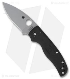 Spyderco Shaman Lightweight Compression Lock Knife Black FRN (3.6" Satin BD1N)