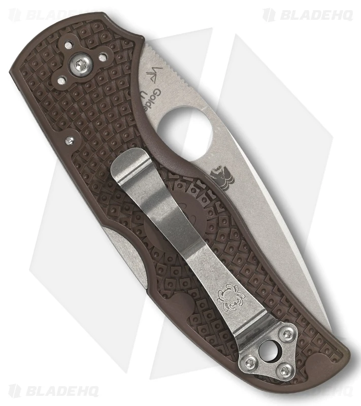 Spyderco Native 5 Lightweight Lockback Knife Brown FRN (3" Satin 15V) C41PBN15V5 2 Spyderco Native 5 Lightweight Lockback Knife Brown FRN (3" Satin 15V) C41PBN15V5 - Image 2