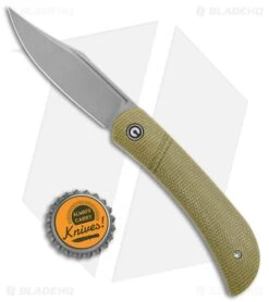 CIVIVI Appalachian Drifter Slip Joint Knife Olive Micarta (2.9"SW) C2015B -Knives Store CIVIVI Appalachian Drifter SJ Olive Gray C2015B BHQ 116941 jr bottlecap large