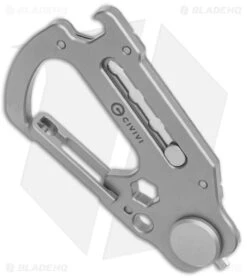 CIVIVI Polymorph Carabiner Multi-Tool Gray Titanium (2.8") -Knives Store CIVIVI Polymorph Carabiner Mini Tool Gray Ti BHQ 134079 jr side large