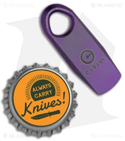 CIVIVI Ti-Bar Pry Bar Purple Titanium (1.7" Satin) C21030-2 7 CIVIVI Ti-Bar Pry Bar Purple Titanium (1.7" Satin) C21030-2 -Knives Store CIVIVI Ti Bar Pry Bar Purple Ti BHQ 144152 jr bottlecap large