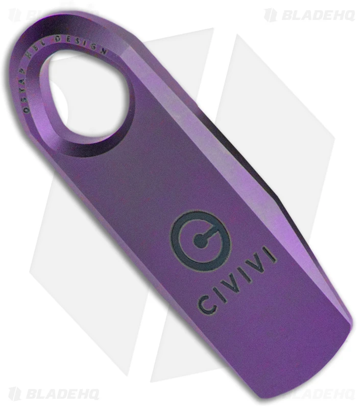 CIVIVI Ti-Bar Pry Bar Purple Titanium (1.7" Satin) C21030-2 2 CIVIVI Ti-Bar Pry Bar Purple Titanium (1.7" Satin) C21030-2 - Image 2