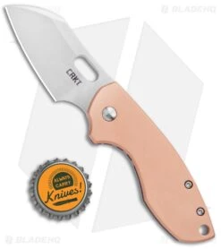 CRKT Pilar Frame Lock Knife Stainless Steel/Copper (2.4" Satin) 5311CU -Knives Store CRKT Pilar FL SS Copper Satin 5311CU BHQ 103633 jr bottlecap large
