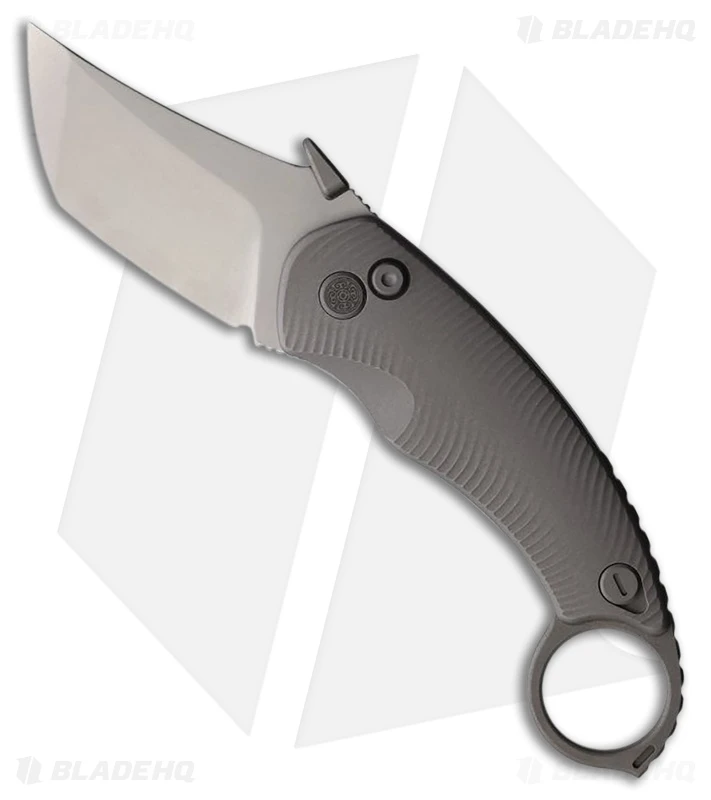 Cavol Kobra Button Lock Karambit Knife DLC Mirror Titanium (2.4" SW S90V) 1 Cavol Kobra Button Lock Karambit Knife DLC Mirror Titanium (2.4" SW S90V)