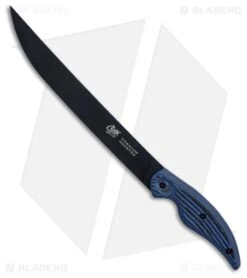Camillus Cuda Professional Fillet Fixed Blade Knife Blue Micarta (10" Black)