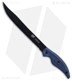 Camillus Cuda Professional Fixed Blade Knife Blue Micarta (9" Black) CM18129