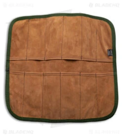 Condor Carry Knife Roll Green Canvas - Inner Brown Leather -Knives Store Condor Carry Roll Green Canvas Inner Brown Leather BHQ 186919 td side large