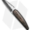 Corrie Schoeman D-Lete Liner Lock Knife Black & Gold Carbon Fiber (3" Damascus)