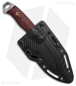 Dawson Knives Steadfast Gen 2 Fixed Blade Knife Red/Black G-10 (3.5" Monsoon) -Knives Store Dawson Knives Steadfast Gen 2 Fixed Blade Knife Red Blk G 10 3in Monsoon BHQ 211733 td side large