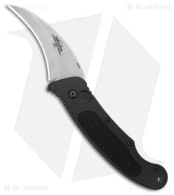 Emerson Elvia Automatic Knife Black Aluminum/G-10 (3.1" Stonewash)