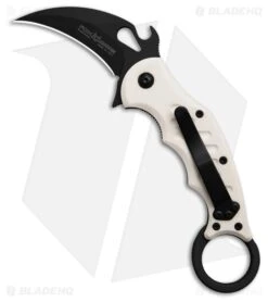FOX Knives Karambit FoldingLiner Lock Knife White G-10 (2.5" Black)