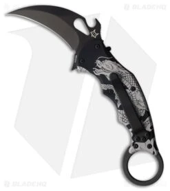 Fox Knives "The Spirit" Karambit Liner Lock Knife Aluminum (2.6" Black)