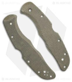Flytanium Micarta Scales For Spyderco Endura - Green Canvas