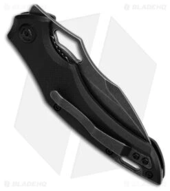 Fox Edge Sparrow Liner Lock Knife Black G-10 (3.5" Black Stonewash) FE-034 -Knives Store Fox Edge Sparrow Liner Lock Knife Black G 10 3in Black SW BHQ 179965 td side large