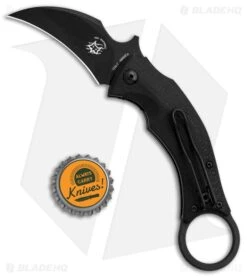 Fox Knives Bastinelli Black Bird Karambit Knife Black G-10 (2.5" Black) FX-591 -Knives Store Fox Knives Bastinelli Black Bird Karambit Black G 10 Black FX 591 BHQ 85185 jr bottlecap large