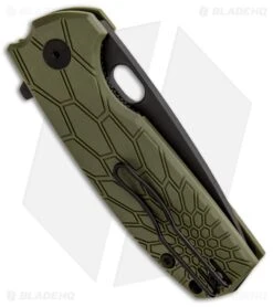 Fox Knives Vox Core Liner Lock Knife OD Green FRN (3.15" Black) FX-604 OD -Knives Store Fox Knives Core Vox LL OD Green FRN Black FX 604OD BHQ 85179 jr side 2 large