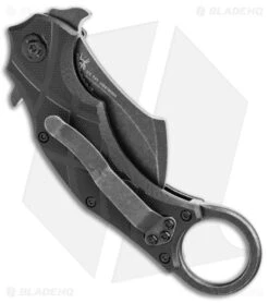 FoxEdge The Claw Karambit Folder Knife Black G-10 (2.4" Black SW) -Knives Store Fox Knives Defcon 5 The Claw Karambit Black G 10 Smokewash BHQ 115437 jr side large