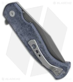 Fox Knives Eastwood Tiger Manual Liner Lock Knife Denim Micarta (3.5" Stonewash) -Knives Store Fox Knives Eastwood Tiger Manual Liner Lock Knife Denim Micarta 3in SW BHQ 201839 td side large