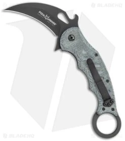 Fox Knives Karambit Folding Knife Black Micarta (3.1" Black) FOX479MIB