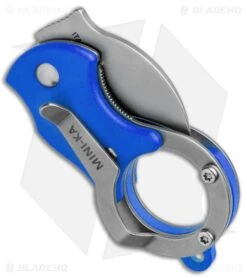 Fox Knives Mini-KA Linerlock Karambit Knife Blue (1" Bead Blast) FX-535 BL -Knives Store Fox Knives Mini KA LL Karambit Blue BB 01FX323 BHQ 88123 jr side large