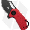 BlackFox Puck Liner Lock Knife Red G-10 (1.4" Black Stonewash) BF761R